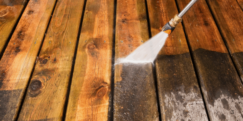 wooden deck cleaning service