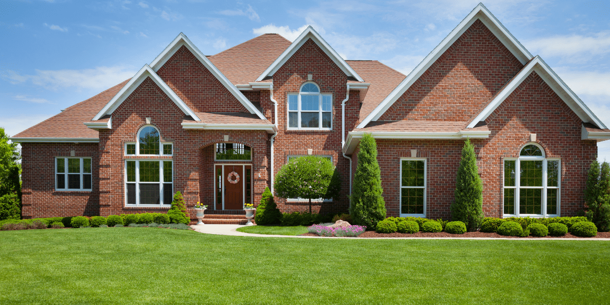 Pressure washing brick houses
